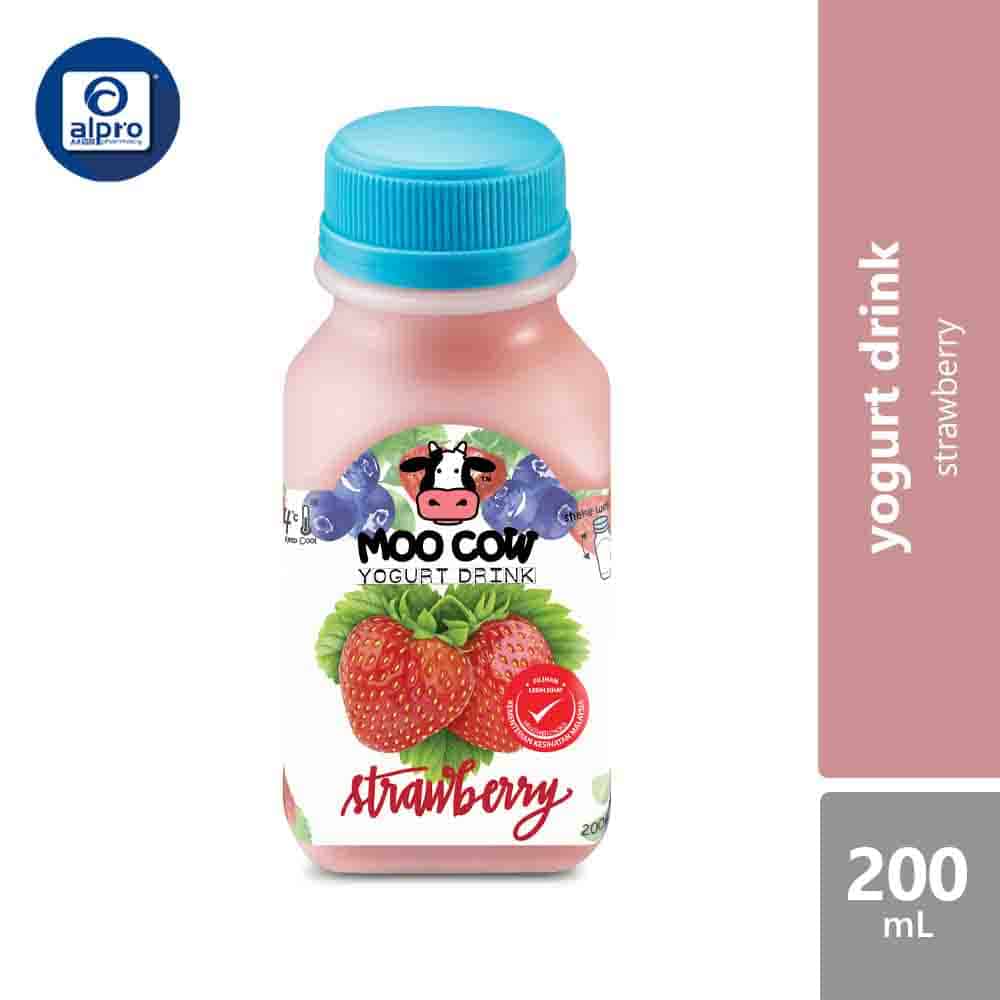 moo-cow-yogurt-drink-200ml-original-strawberry-blueberry-mango-bandung-kasturi product image 1