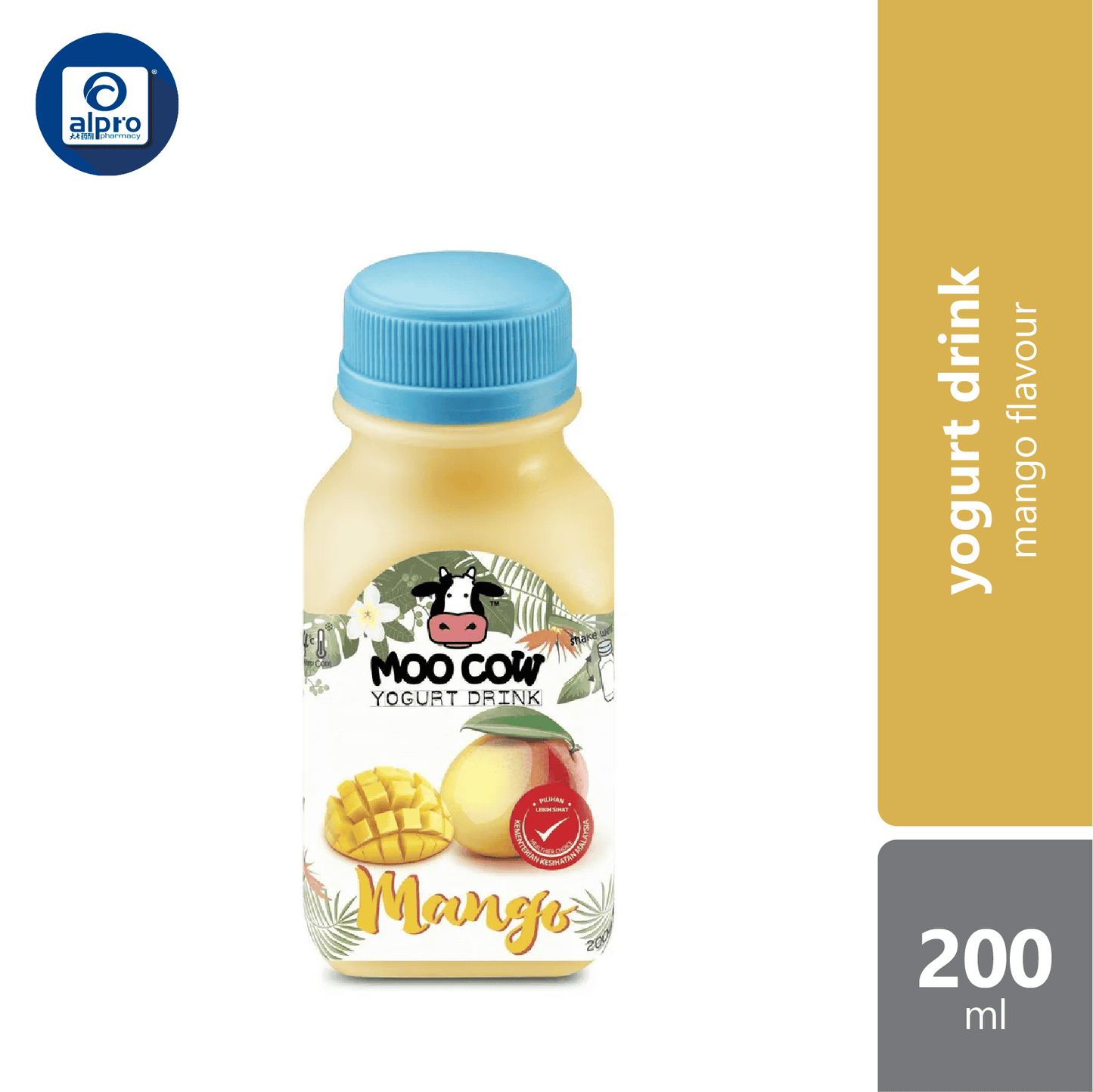 moo-cow-yogurt-drink-200ml-original-strawberry-blueberry-mango-bandung-kasturi product image 1