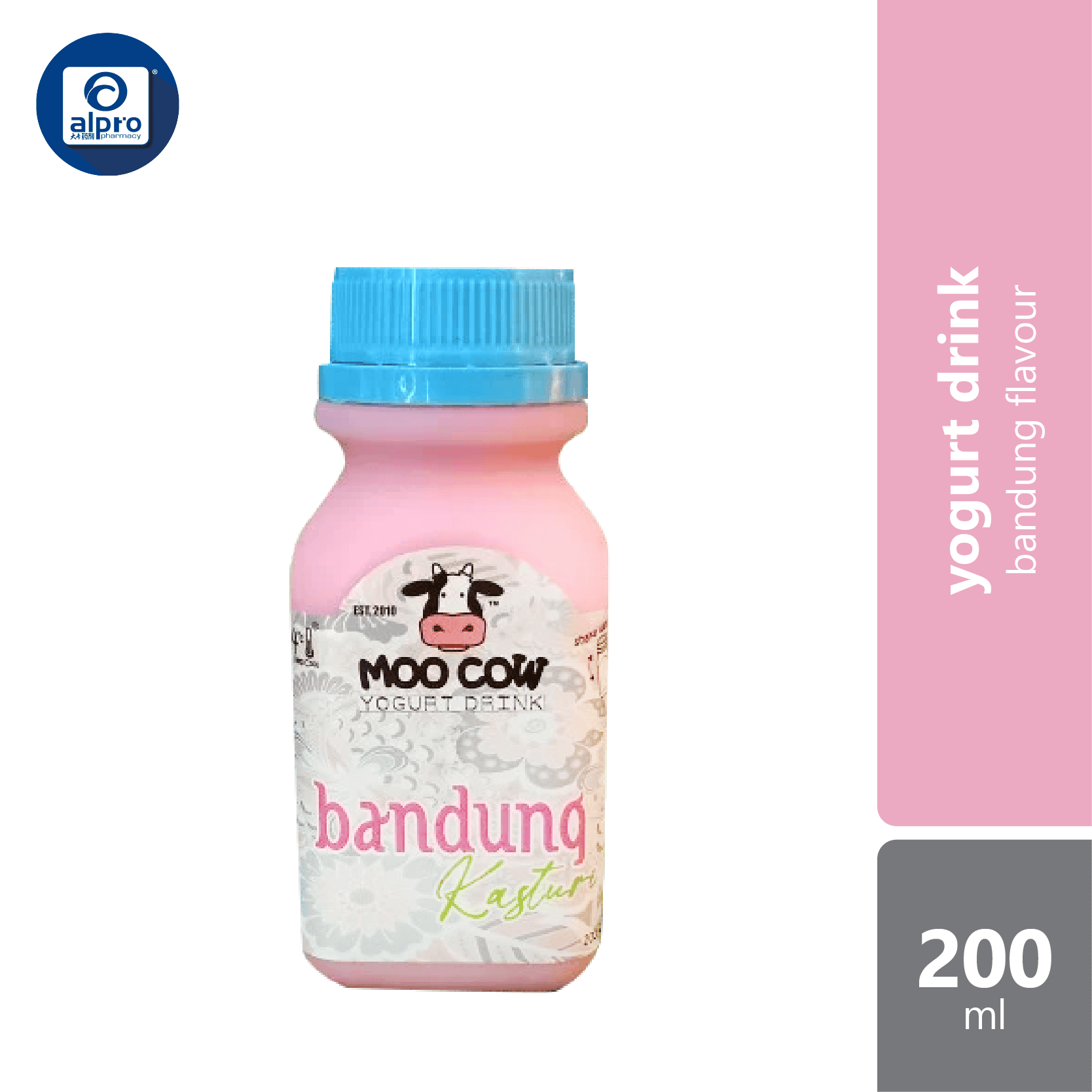 moo-cow-yogurt-drink-200ml-original-strawberry-blueberry-mango-bandung-kasturi product image 1