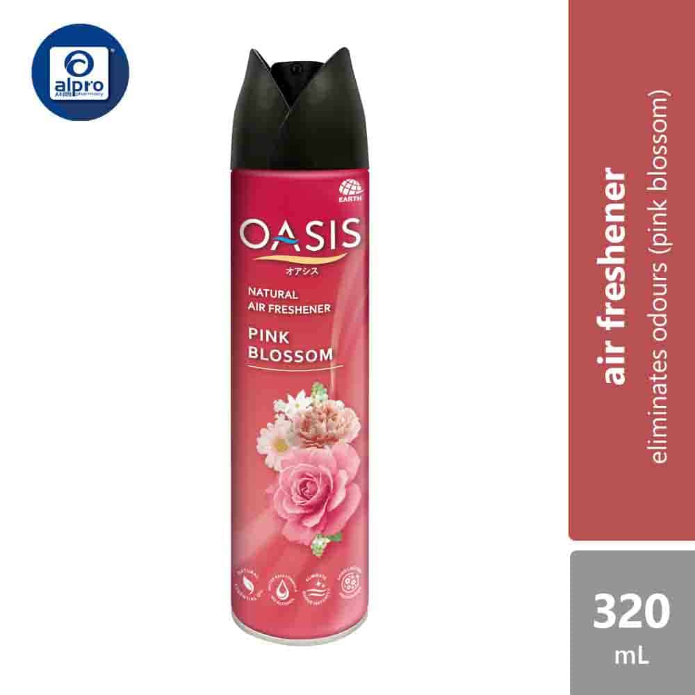 oasis-natural-air-freshener-spray-320ml-pink-blossom-relaxing-purple-lively-green product image 1