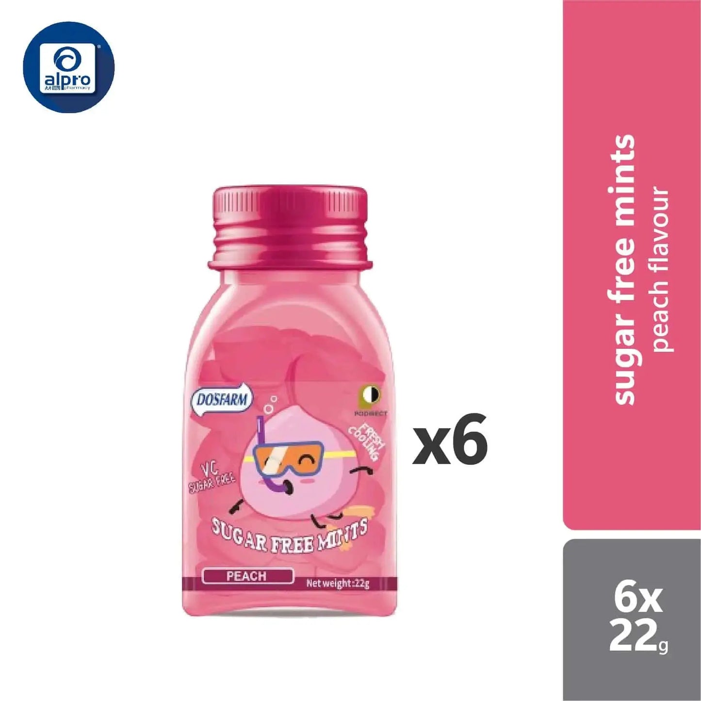 dosfarm-sugar-free-mint-candy-6-x-22g-bottles-grape-peach-watermelon-peach