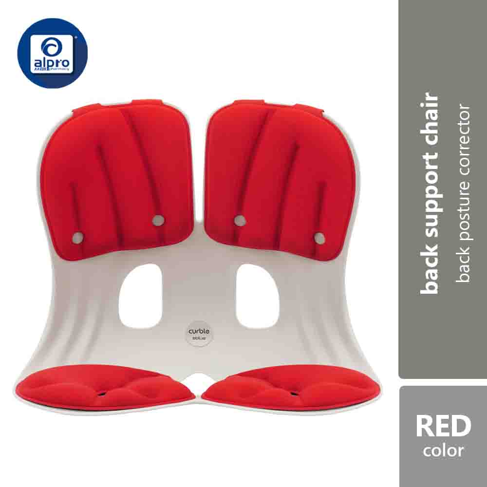 curble-grand-comfort-sitting-posture-support-1s-grey-red-black product image 1