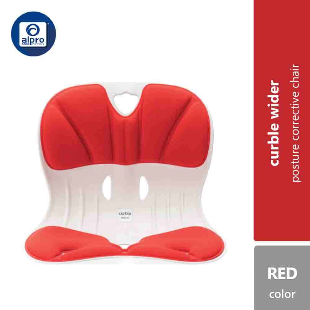curble-wider-posture-corrector-chair-1s-red-black product image 1