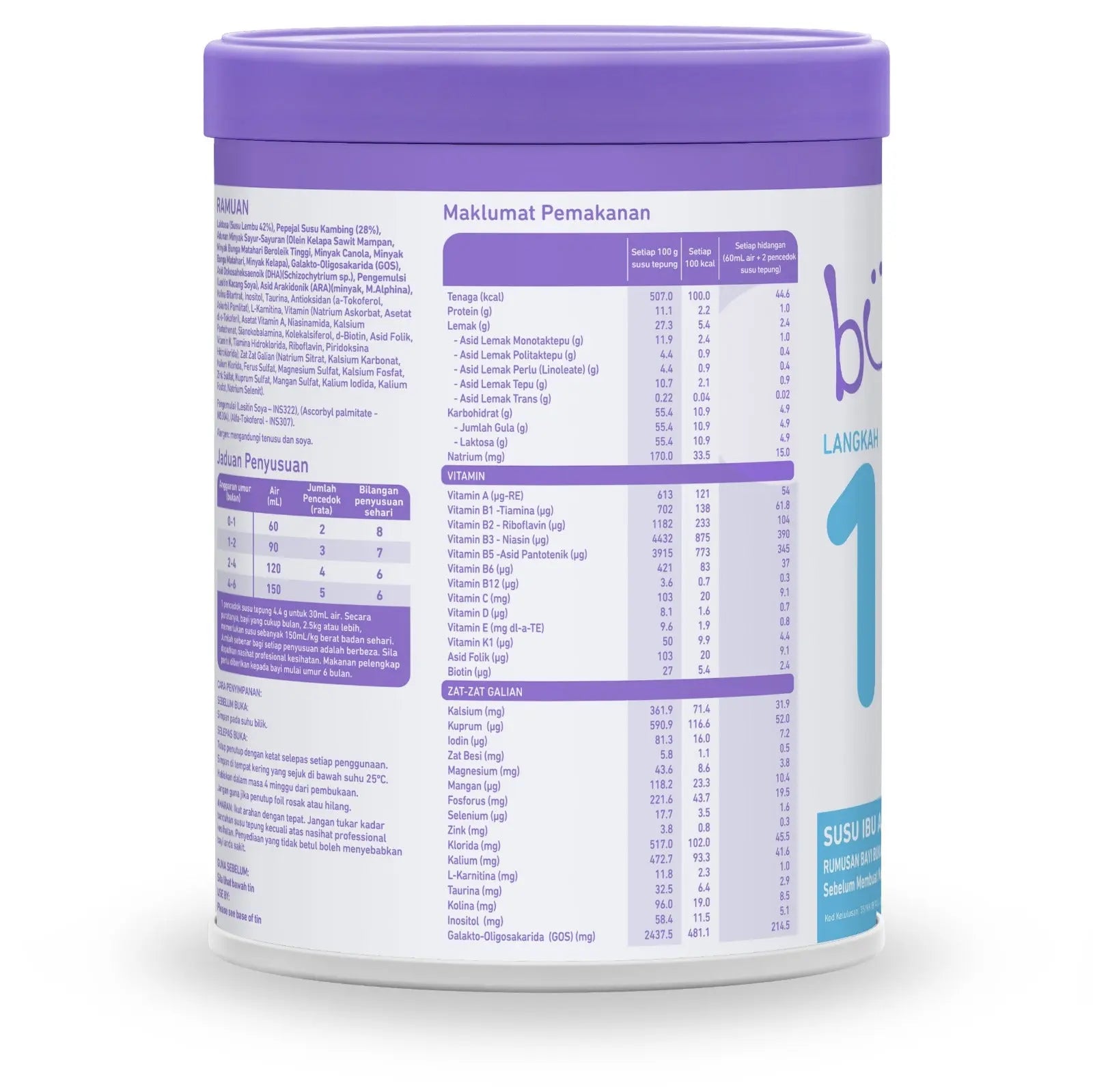 Bubs Advanced Plus+ Goat Infant Formula Stage 1 (0-6 months) 800g | Australian Imported Goat Milk Bubs