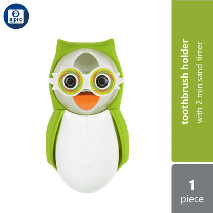 flipper-owl-toothbrush-cover-with-timer-earthy-hearty-smarty-1s-interactive-2-minute-sand-timer product image 1