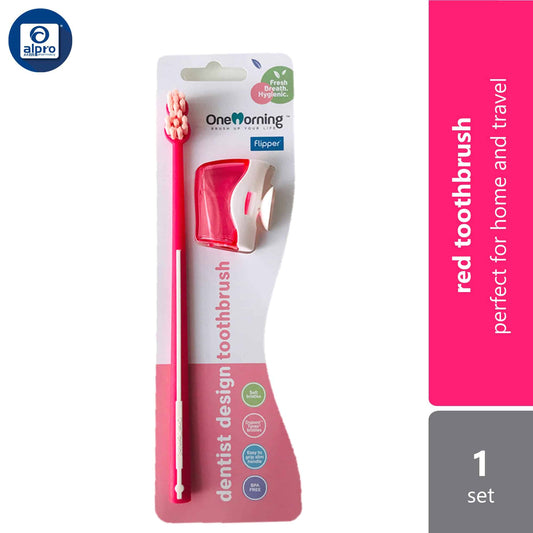 one-morning-combo-toothbrush-green-purple-blue-red-1s-perfect-for-home-and-travel product image 1