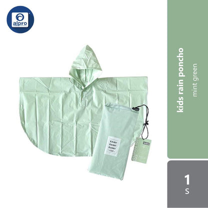 watts-kids-rain-poncho-1s-mint-green-blue-safe-and-comfortable product image 1