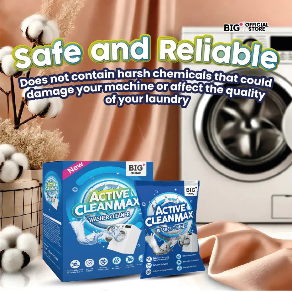 Big+ Active CleanMax Washer Cleaner 125g ×3s | Eliminate Odours & Compatible To All Washing Machines Big+