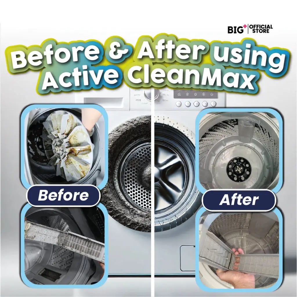 Big+ Active CleanMax Washer Cleaner 125g ×3s | Eliminate Odours & Compatible To All Washing Machines Big+