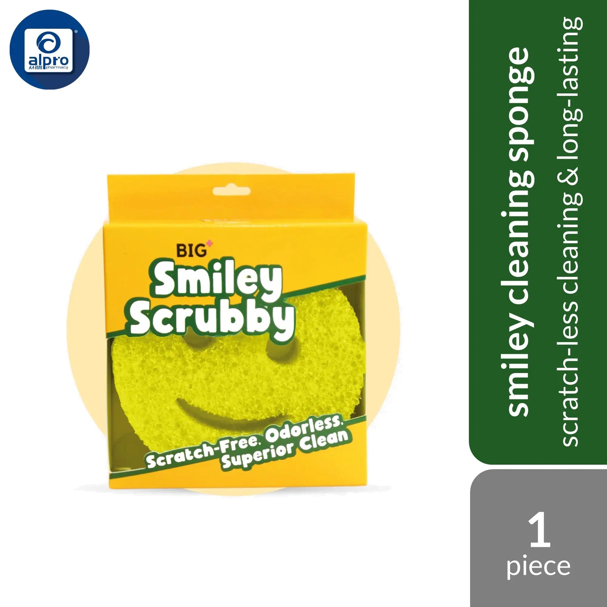 Big+ Smiley Scrubby Sponge Multipurpose 1s | Scratch-Less Cleaning & Long-Lasting Use Big+