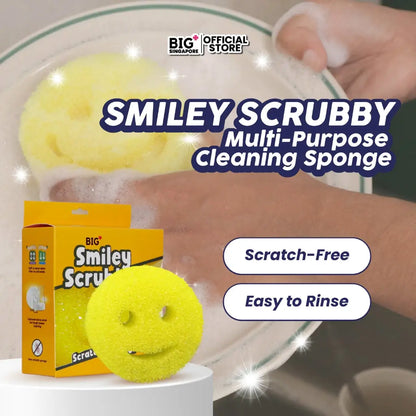 Big+ Smiley Scrubby Sponge Multipurpose 1s | Scratch-Less Cleaning & Long-Lasting Use Big+