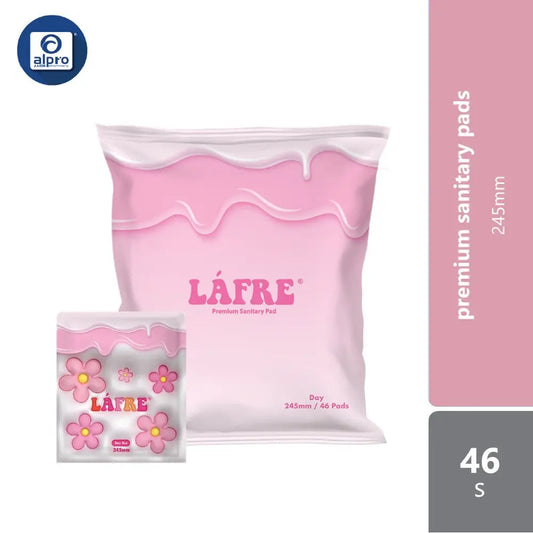 Lafre Premium Sanitary Pads Day Use 245mm 46s | Comfy Dry and Breathable Lafre