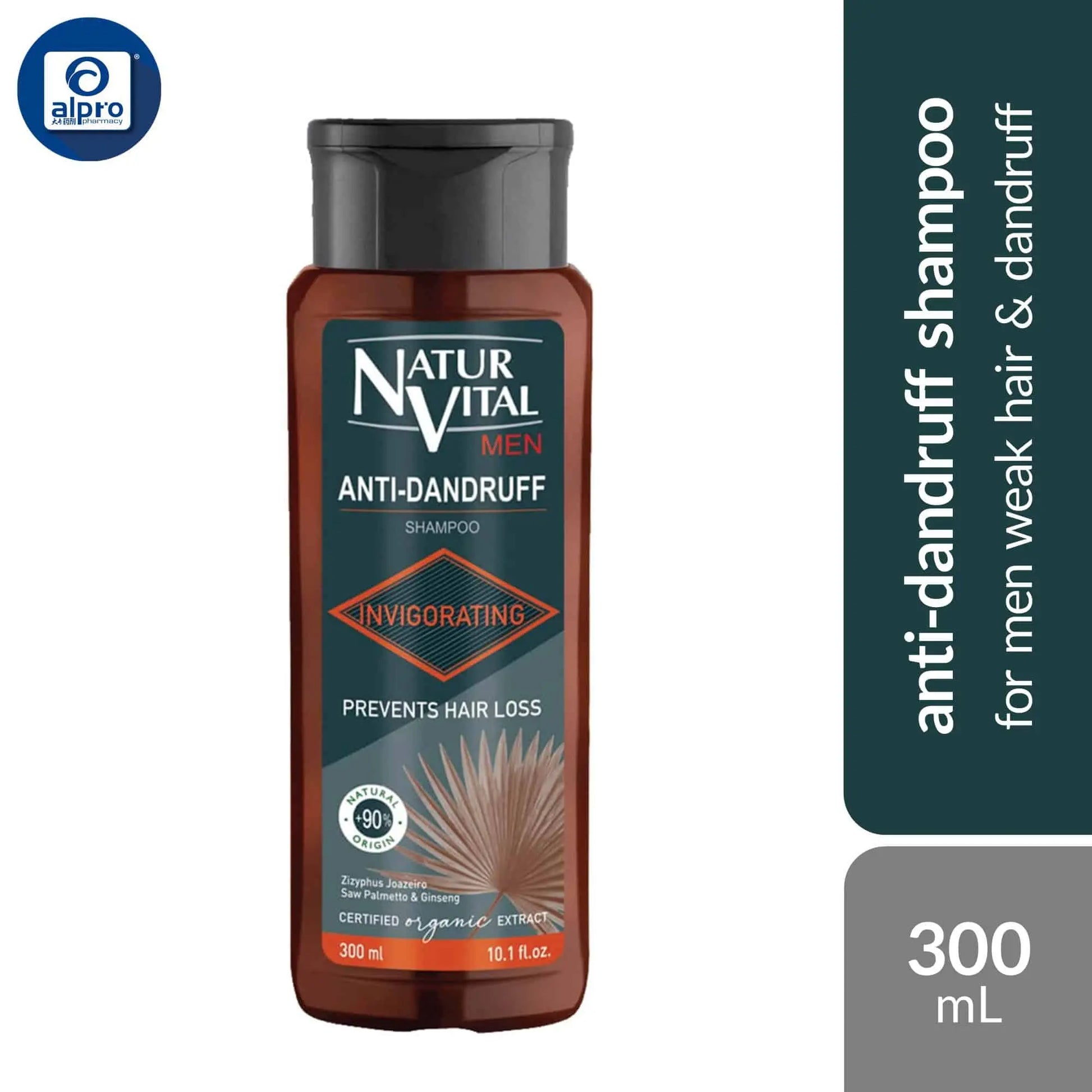 naturvital-hair-loss-shampoo-normal-hair-greasy-hair-anti-dandruff-300ml-healthy-scalp-increase-hair-density product image 1