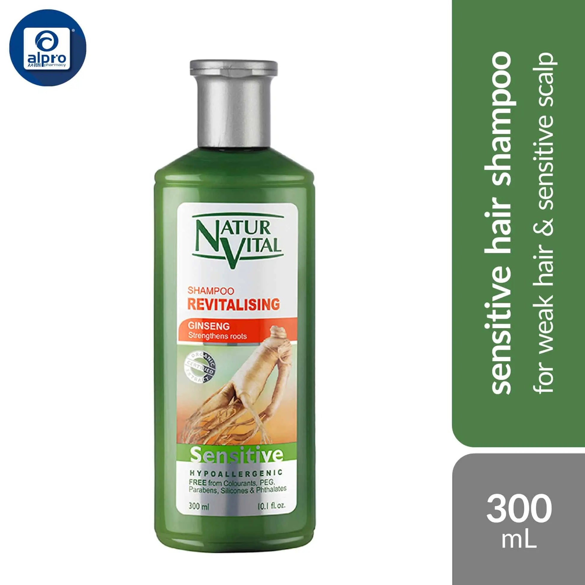 naturvital-sensitive-shampoo-revitalising-anti-dandruff-moisturiser-oily-hair-frequent-use-300ml-increase-hair-h product image 1