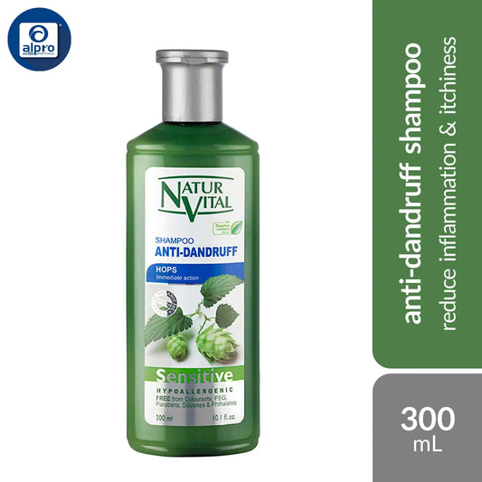 naturvital-sensitive-shampoo-revitalising-anti-dandruff-moisturiser-oily-hair-frequent-use-300ml-increase-hair-h product image 1