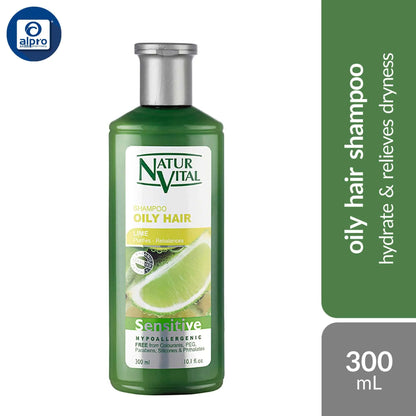 naturvital-sensitive-shampoo-revitalising-anti-dandruff-moisturiser-oily-hair-frequent-use-300ml-increase-hair-h product image 1