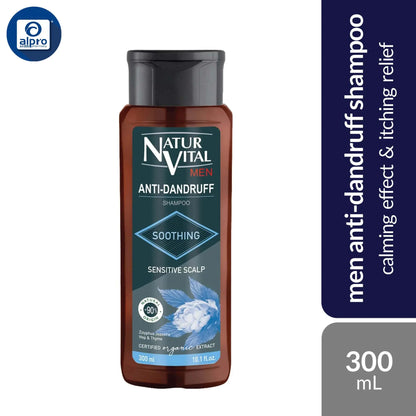 naturvital-anti-dandruff-shampoo-for-men-sensitive-scalp-greasy-hair-300ml-calming-effect-itching-relief product image 1