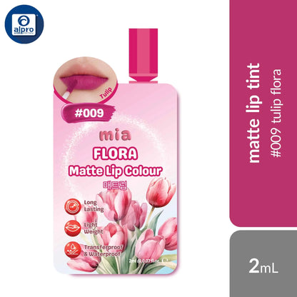 mia-flora-matte-lip-colour-waterproof-transfer-proof-lip-tint-assorted-sachet-2ml-lightweight-intense-matte-colour-009-tulip