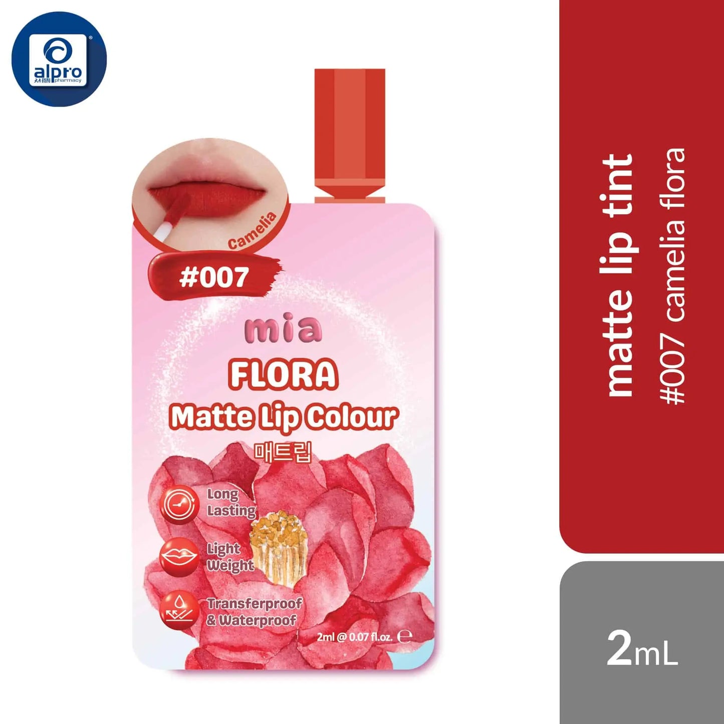 mia-flora-matte-lip-colour-waterproof-transfer-proof-lip-tint-assorted-sachet-2ml-lightweight-intense-matte-colour product image 1