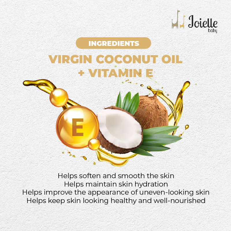 Joielle Baby Cream Virgin Coconut Oil 100g | Moisturise & Soften Baby's Skin Joielle