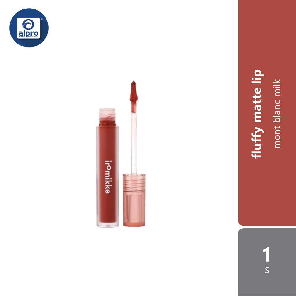 iromikke Fluffy Matte Lip 1s (Cinnamon Oolong/Mont Blanc Milk/Rose Milk Tea/Peach Oolong) iromikke