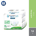 Absorba Conti-Fit Dry Adult Diapers XL Size 14s | High Absorbency