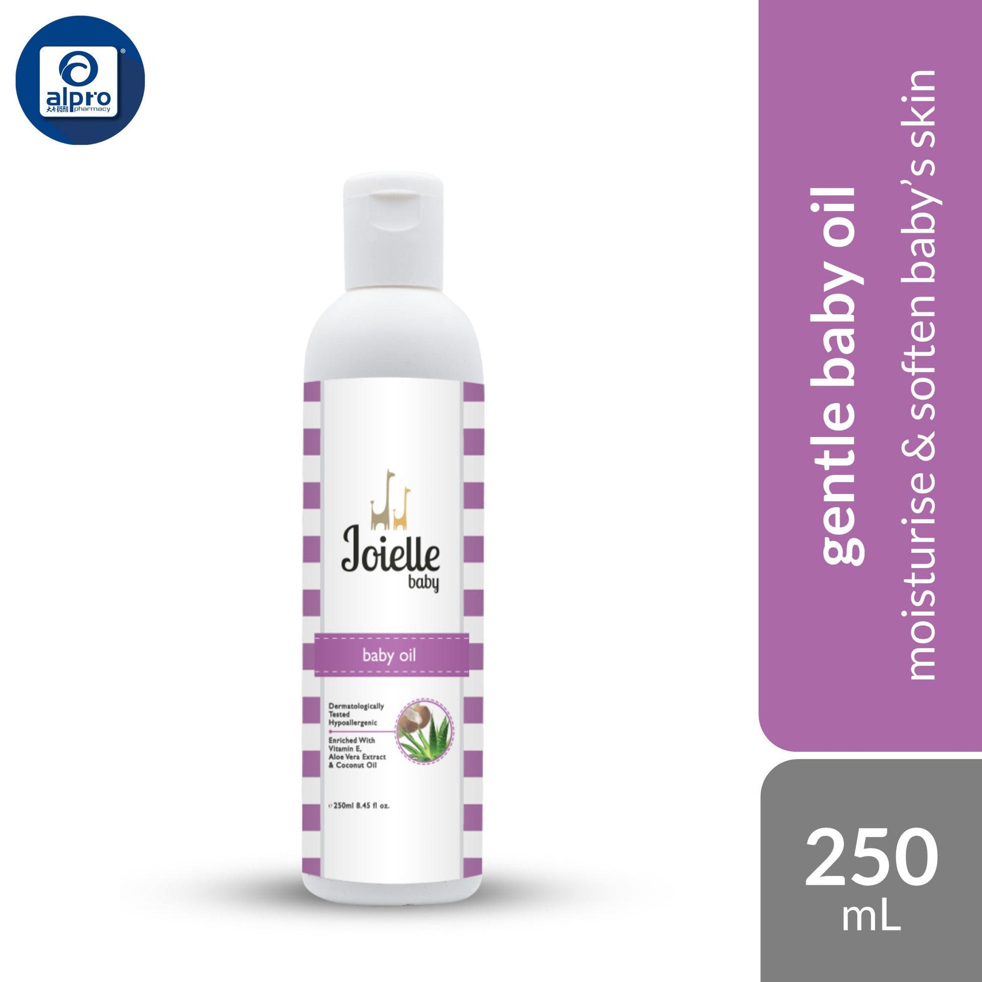 Joielle Baby Oil 250mL | Coconut Oil with Aloe Vera Extract Joielle