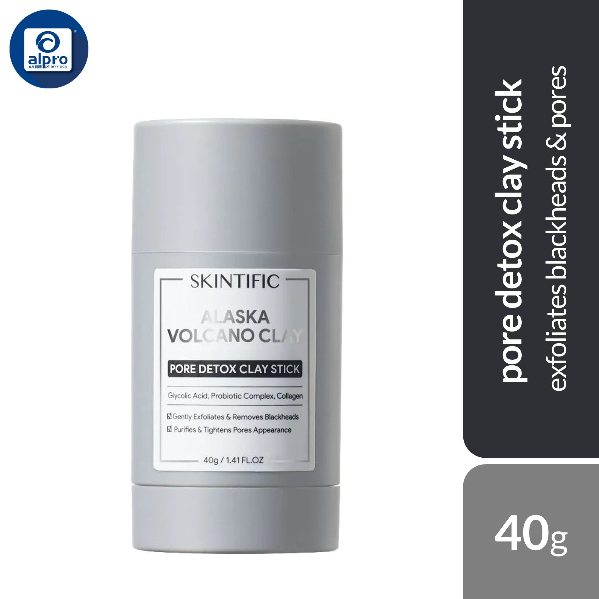 Skintific Alaska Volcano Clay Mask Stick 40g | Exfoliates Blackheads &