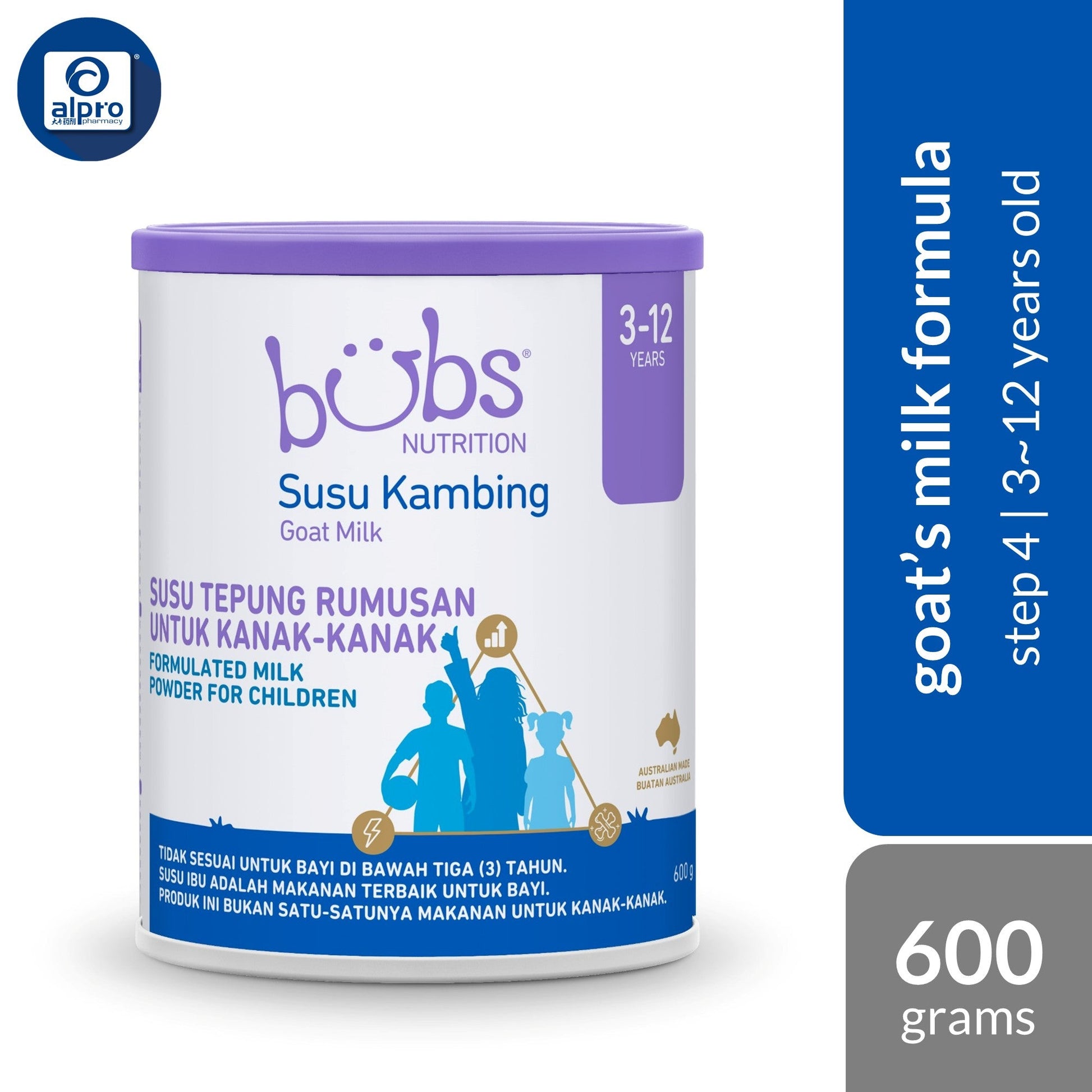 Bubs Adv Plus+ Goat Formula Stage 4 600g | Gentle Nutrition Bubs