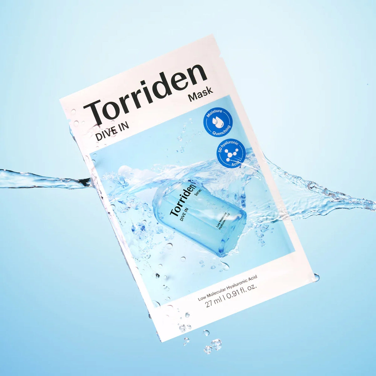 Torriden Dive-In Low Molecular Hyaluronic Acid Mask 10s | Delivers Deep Layer Moisturize Torriden