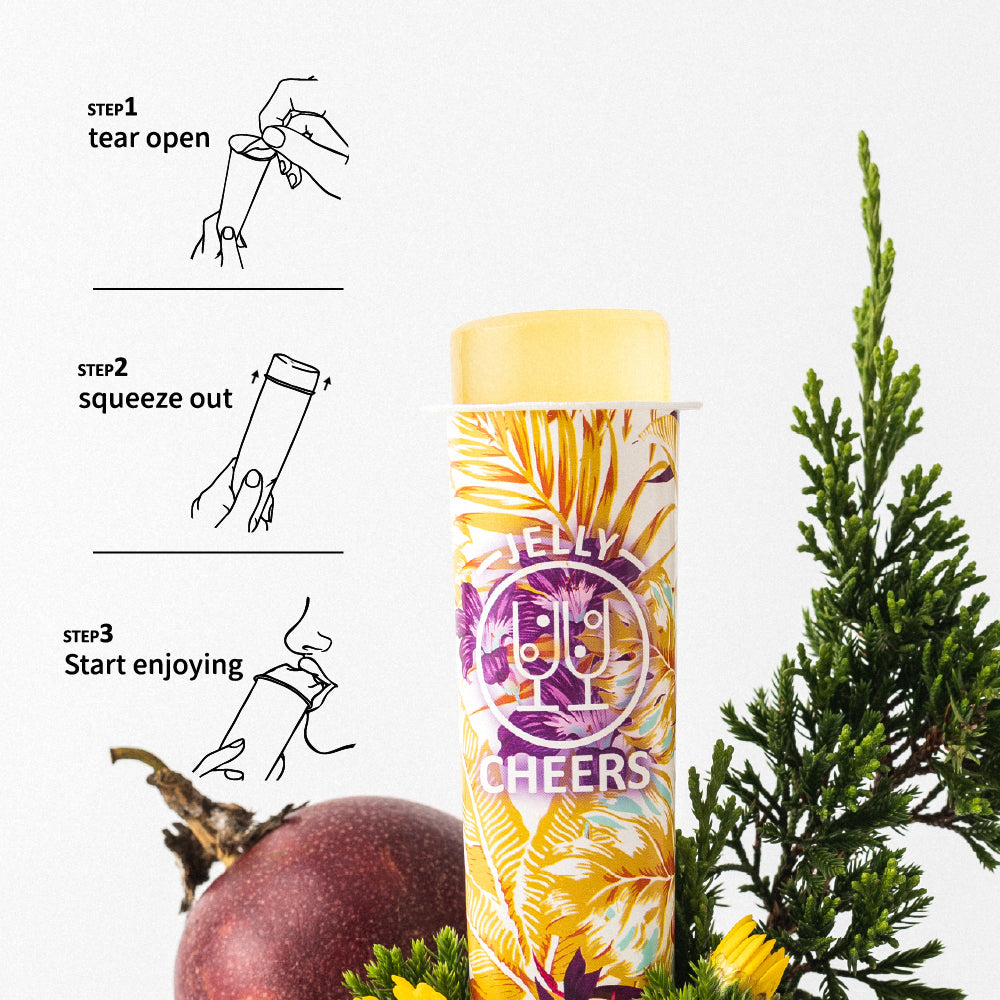 CheersJelly Konjac Jelly Bundle 1 (Grape 6s + Passion Fruit 6s + Small Litchi 2s) | Low Sugar & Only 25cal Per Stick CheersJelly
