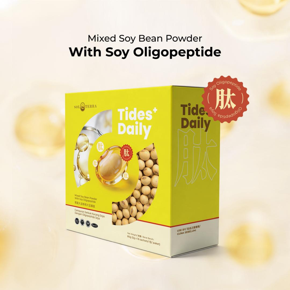 Solterra Tides+ Daily Mixed Soy Bean Powder with Soy Oligopeptide 5g ×16s | Daily Amino Acid & Muscle Wellness Support SOLTERRA