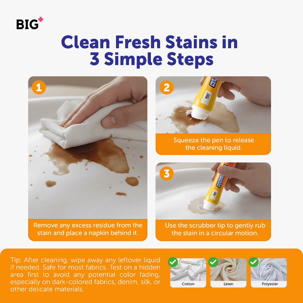 Big+ Instant Stain Remover Pen 20mL | Effective Precise Cleaning Big+
