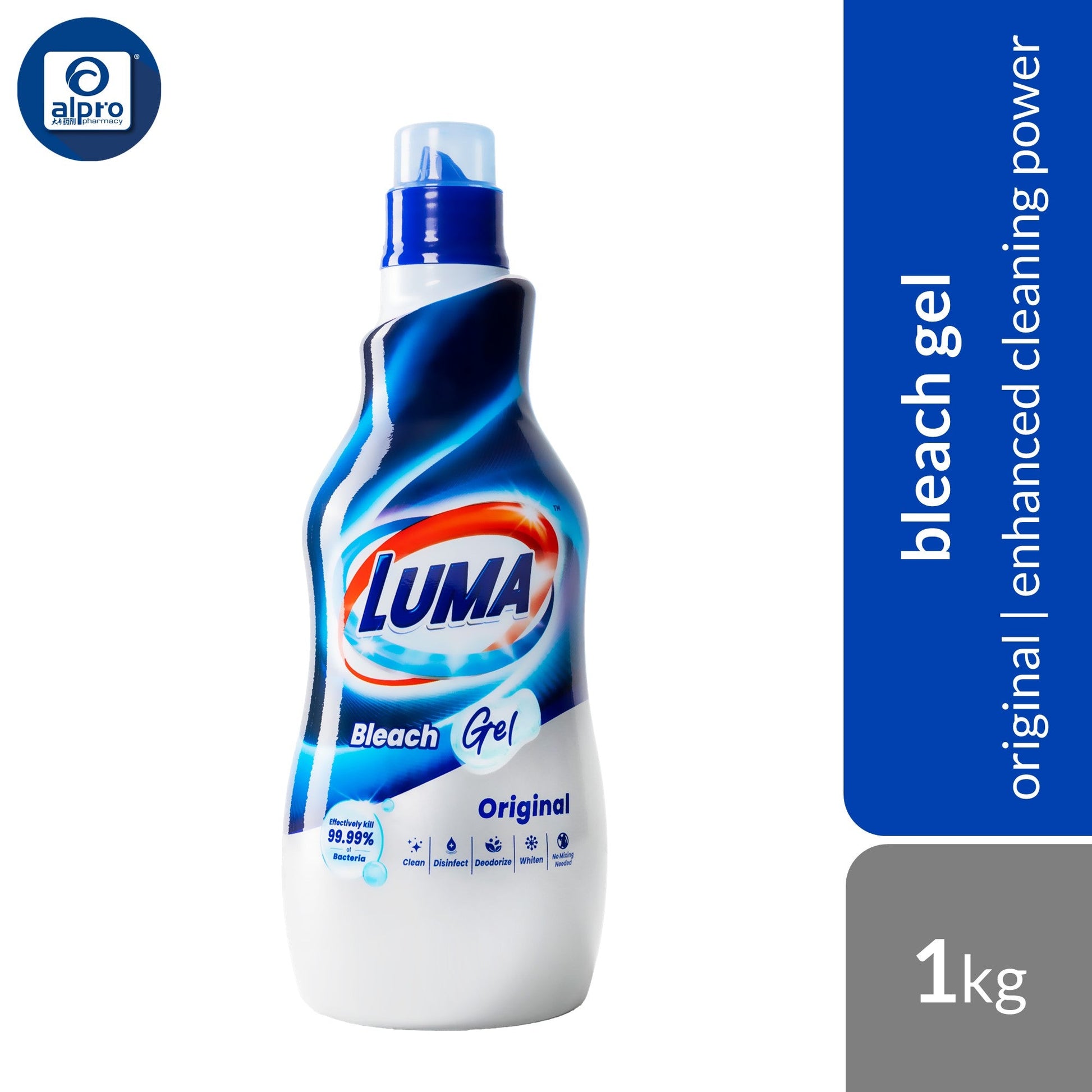 Luma Bleach Gel (Original/ Lemon/ Pine) 1kg | Advance Formula Enhanced Cleaning Power Luma