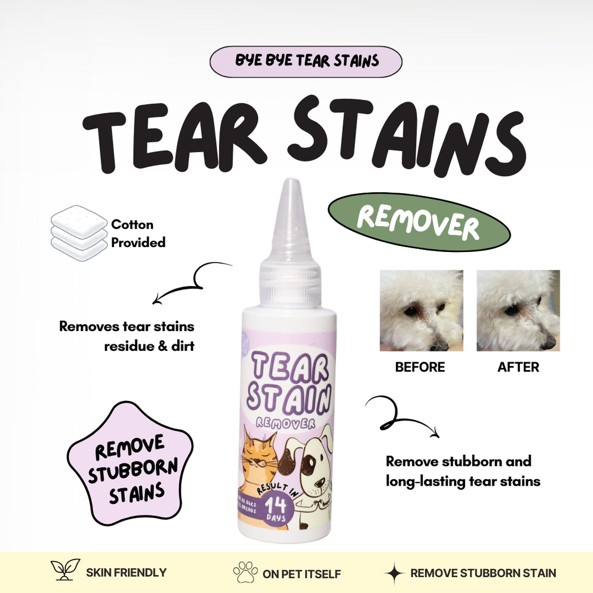 OVO Pet Tear Stains 60mL | Soothes & Cleans Away Eye Discharge OVO Pet