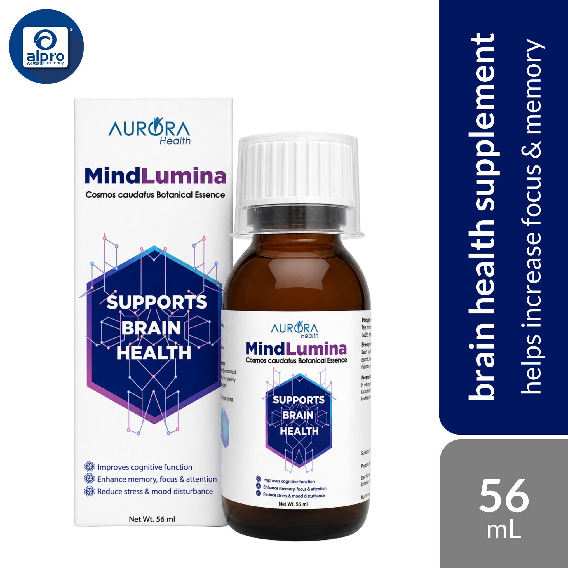 MindLumina Brain Function Booster 56mL | Helps Brain Clarity & Reduce Stress MindLumina