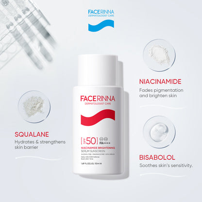 [Group Buy Delivery Starts: 20/7/2026] Facerinna Niacinamide Brightening Serum Sunscreen SPF 50 PA++++ | No White Cast Group Buy