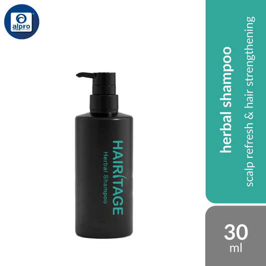 Hairitage Herbal Shampoo 400ml | Botanical Scalp Refresh & Hair Strengthening Care Truherbs
