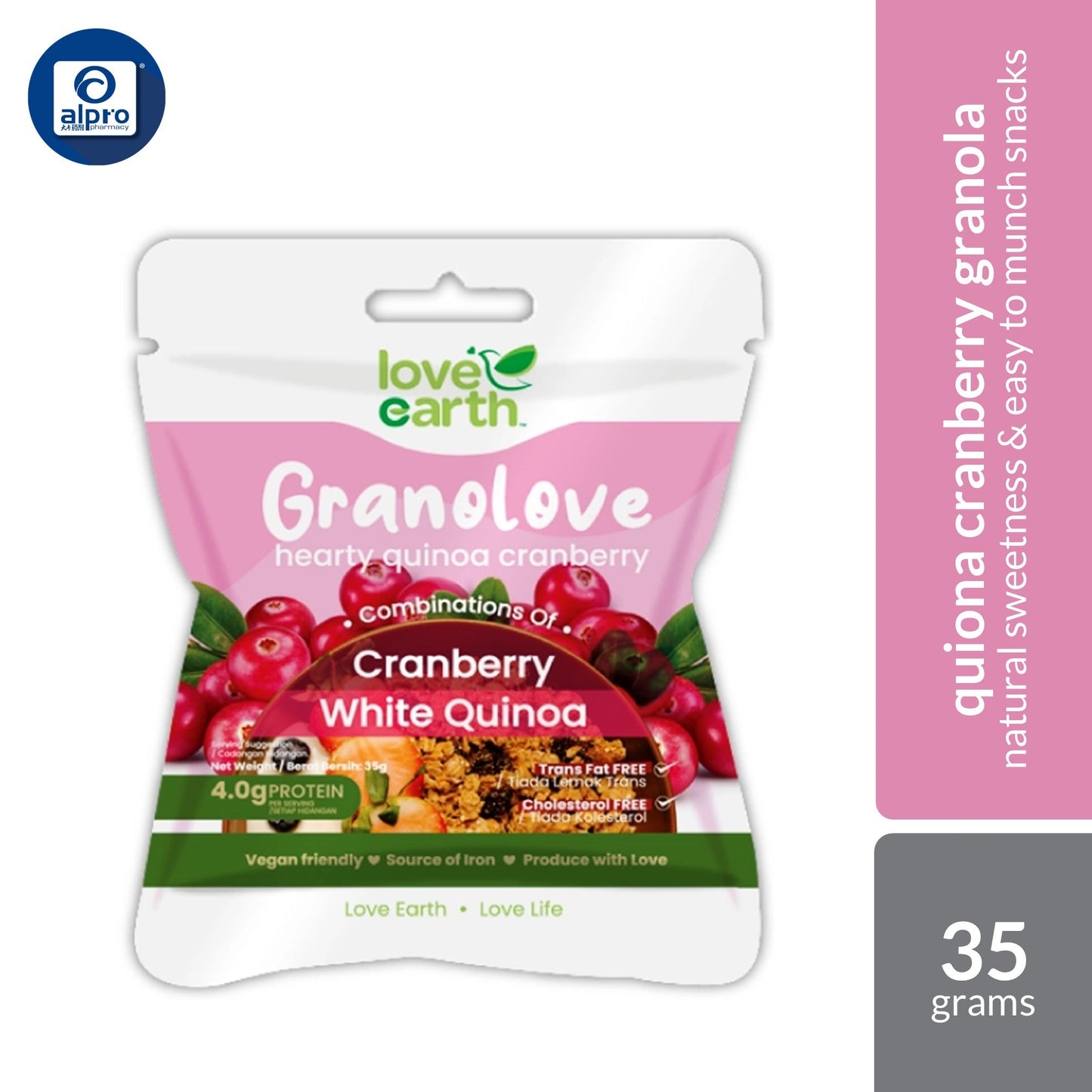 [Group Buy Delivery Starts: 4/8/2026] Love Earth Snack Pack Granolove (Toffee/Apricot/Quinoa Cranberry/Nutty Banana) 35g Group Buy
