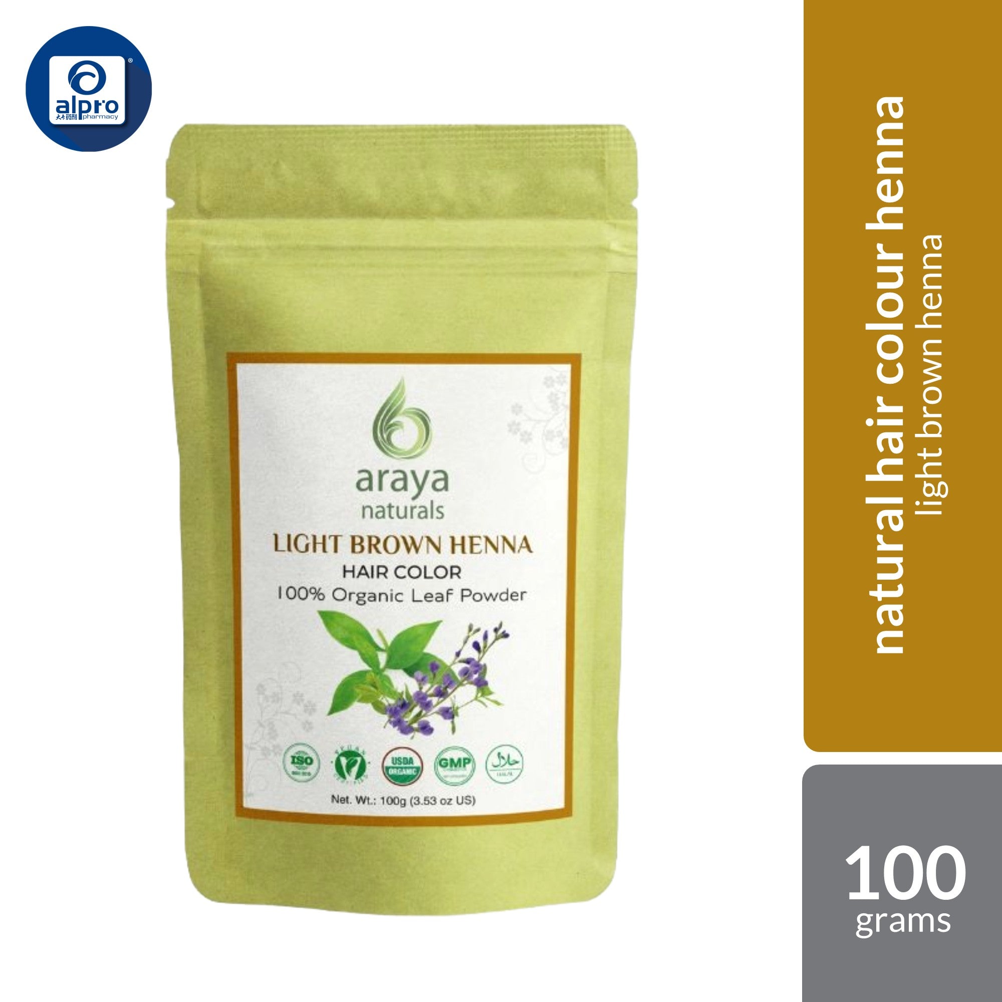 Gorgeous Jo Organic Natural Hair Henna 100g | Halal Certified &