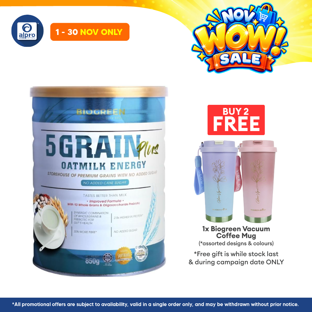 Biogreen 5 Grain Plus Oatmilk 850g
