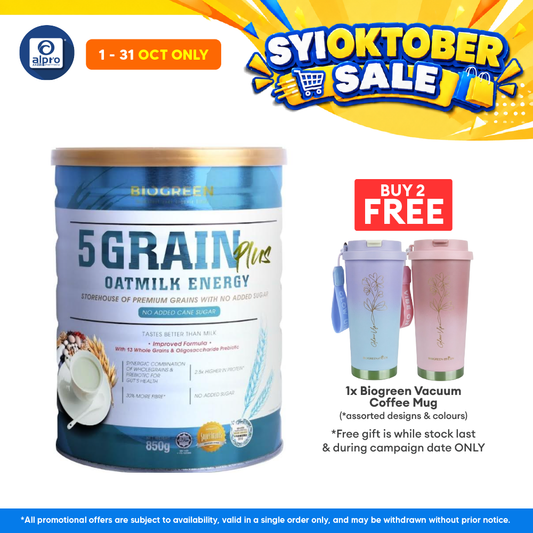 Biogreen 5 Grain Plus Oatmilk 850g
