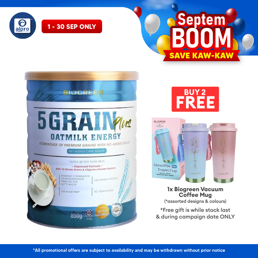 Biogreen 5 Grain Plus Oatmilk 850g Biogreen