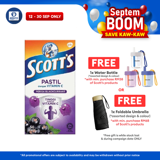 Scotts Vitamin C Pastilles Blackcurrant 50s