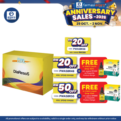 Powerlife Diareso5 12X10s | General Health Maintainence