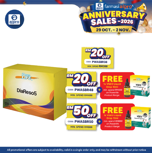 Powerlife Diareso5 12X10s | General Health Maintainence