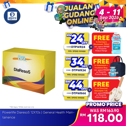 Powerlife Diareso5 12X10s | General Health Maintainence Powerlife
