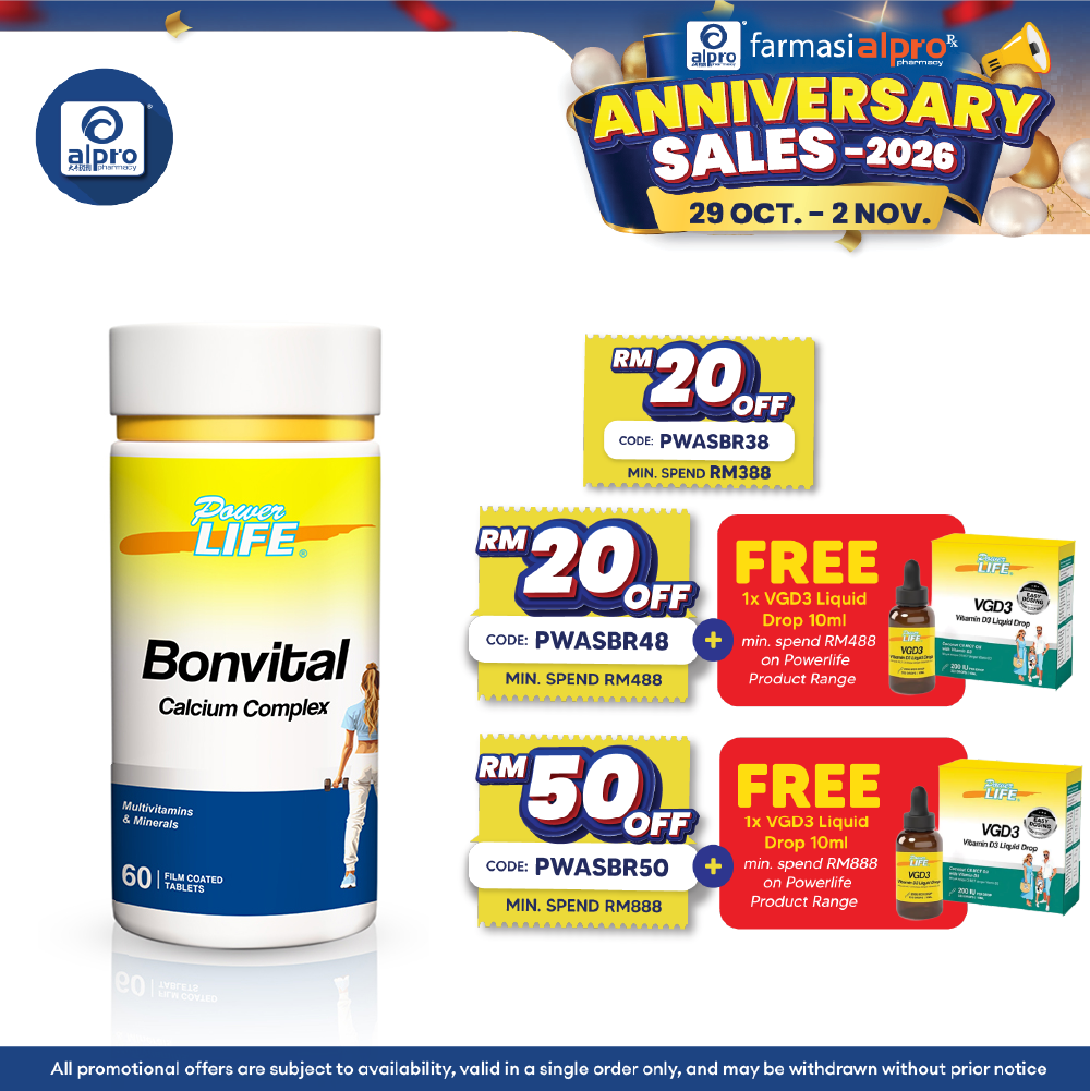 Powerlife Bonvital Essential Forte 60s | Strong & Healthy Bones