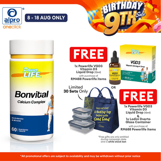 Powerlife Bonvital Essential Forte 60s | Strong & Healthy Bones Powerlife