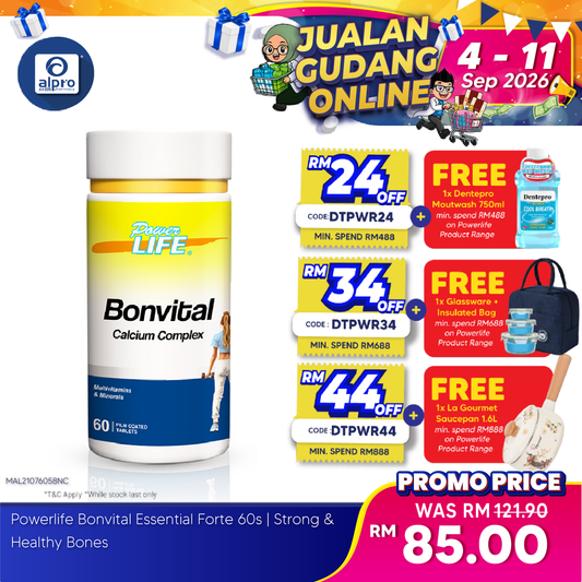 Powerlife Bonvital Essential Forte 60s | Strong & Healthy Bones Kinohimitsu